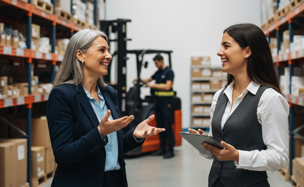 Madre e hija en empresa familiar 