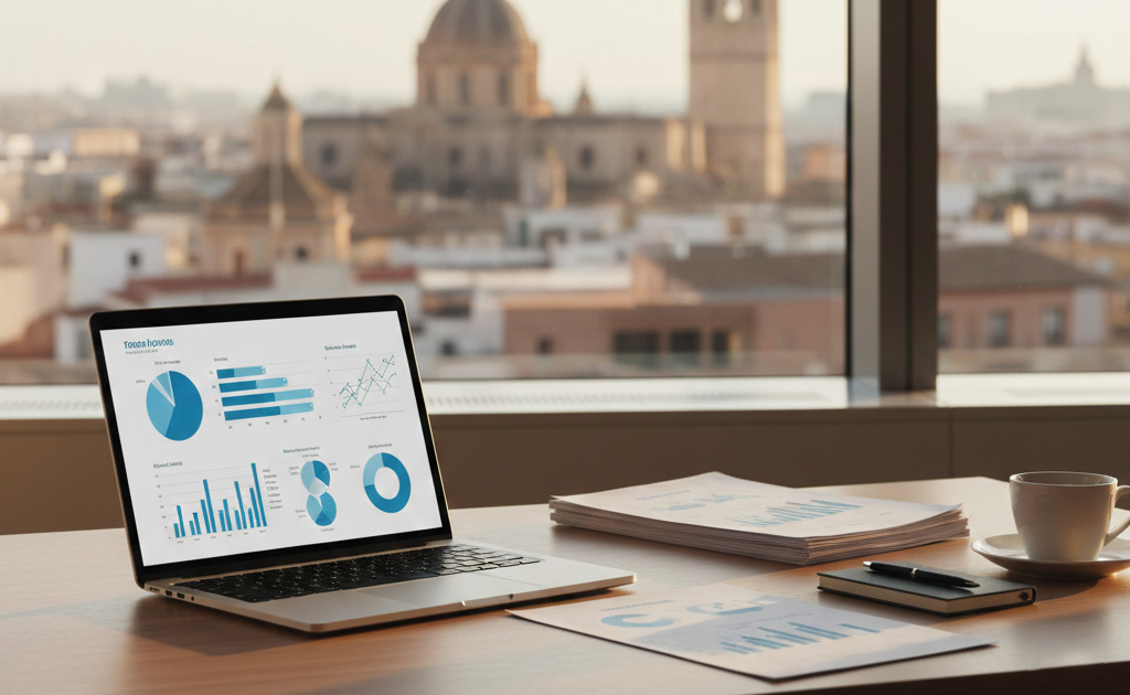 Análisis en ordenador en oficina en Valencia