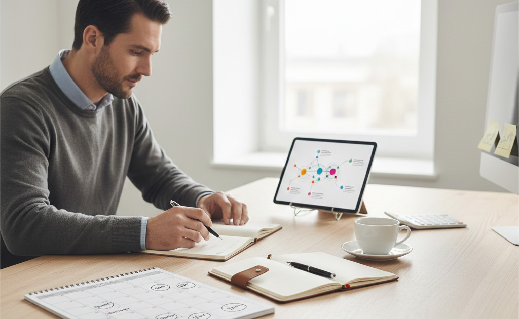 Socio adiministrador sociedad planificando año 2026